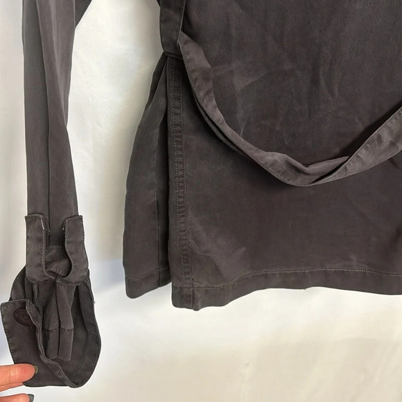 Young Fabulous & Broke Gray L/S Belted Utility Jacket 100% Tencel Women's Medium - Picture 8 of 12
